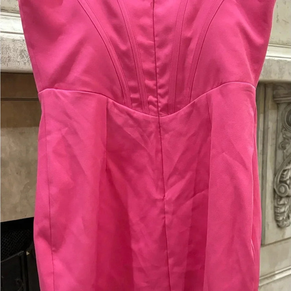 NWT Pretty Little Things Hot Pink Corset Bodycon Dress Size 10 - Picture 4 of 9